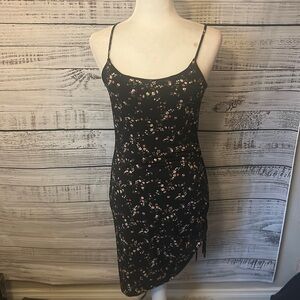 Black floral dress size medium